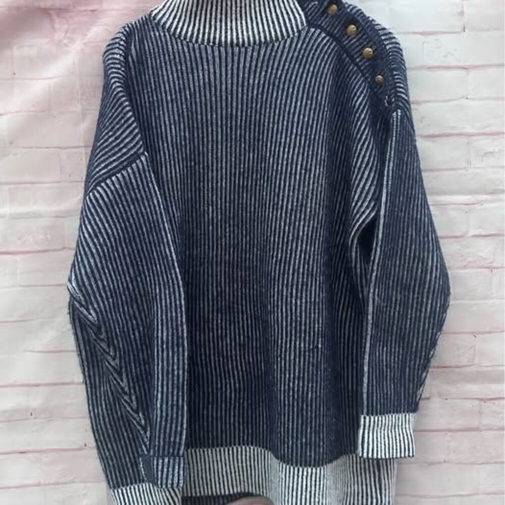 Entro size L ribbed oversized cozy tunic sweater
